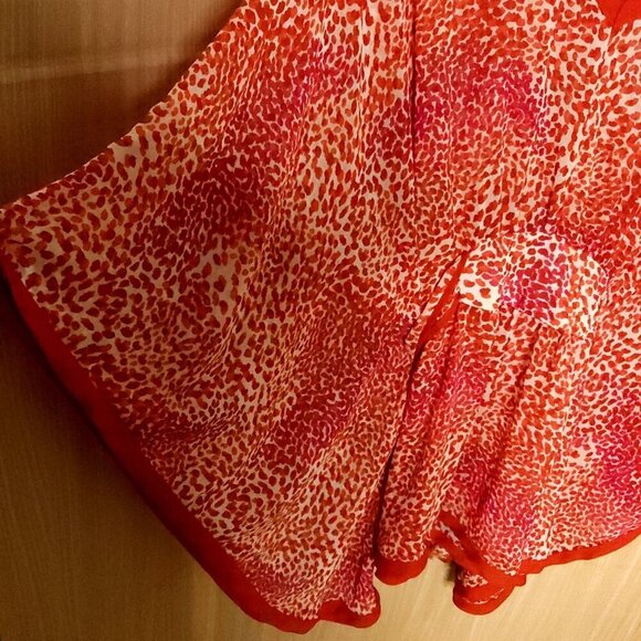 Lane Bryant Pink Red Semi Sheer Poncho Style Top 18-20 - Picture 3 of 6